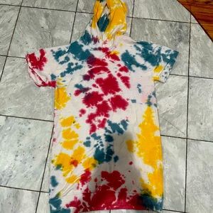 Long TieDye Dress With Hood